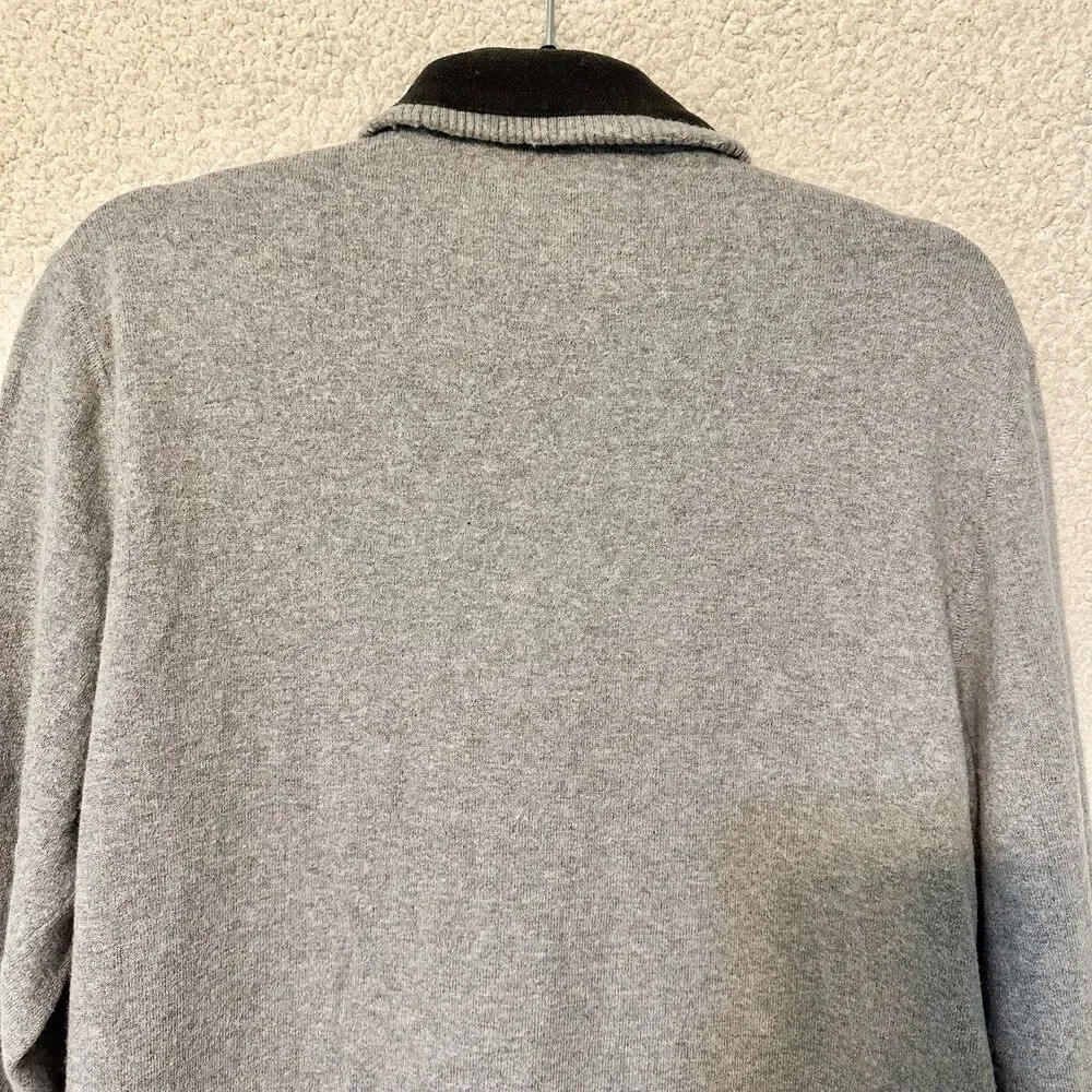 The North Face Mens‎ 1/4 Zip Pullover Thin Sweater Size M Gray.